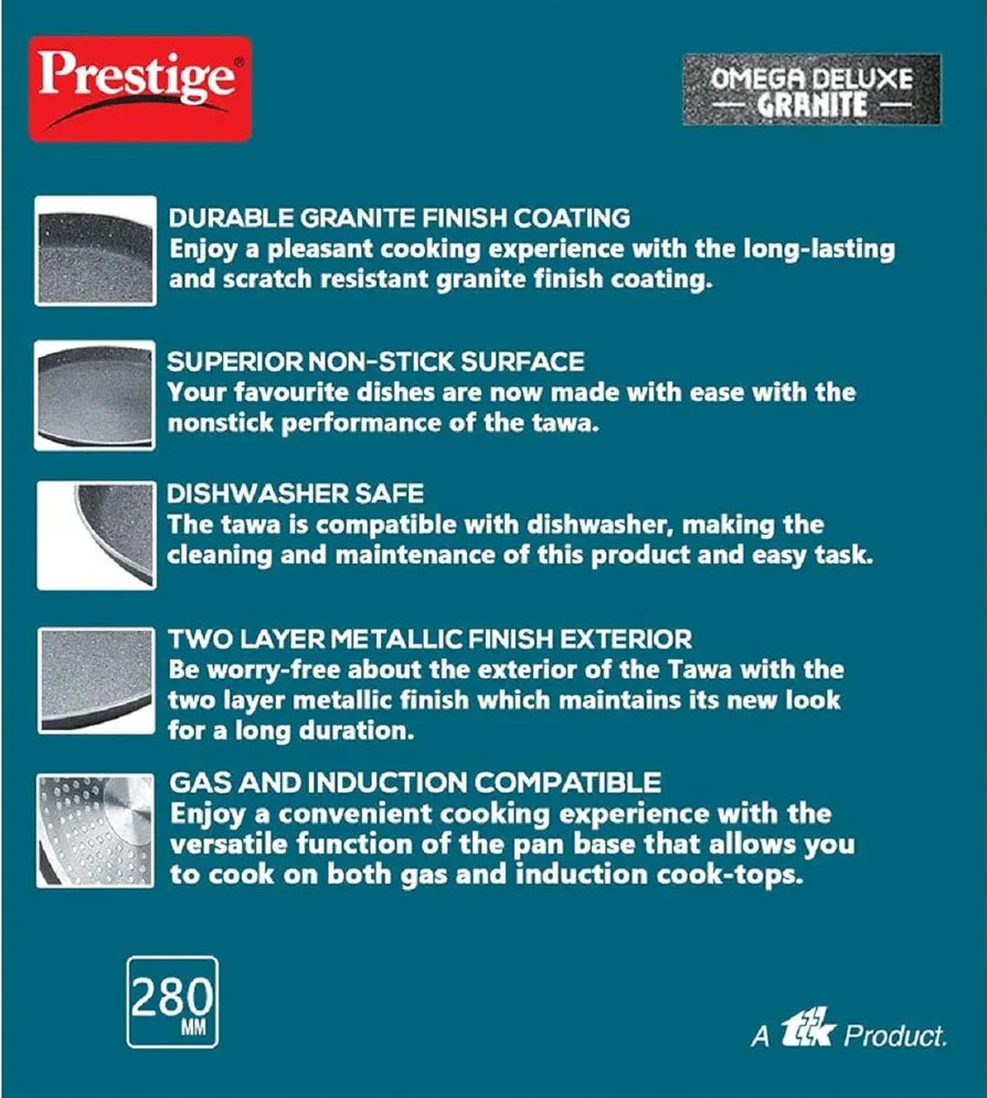 PRESTIGE TAWA 36302 DLX GRANITE 280MM PRESTIGE TAWA 36302 DLX GRANITE 280MM